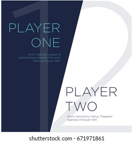 Player One Versus Two Text Template