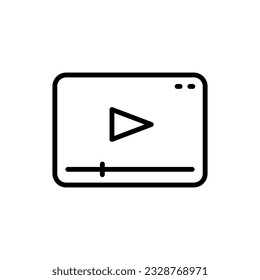 Player outline vector icon isolated on white background. Player line icon for web, mobile and ui design