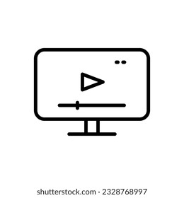 Player outline vector icon isolated on white background. Player line icon for web, mobile and ui design
