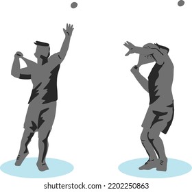 Player padel ,silhouette, paddle tennis with blal, man smashing with racket