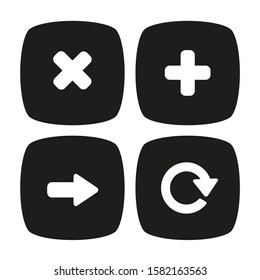 player panel icon set. Game icons.