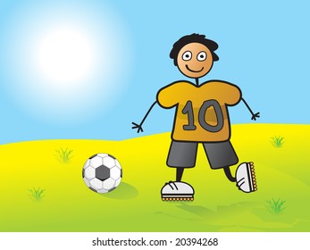 player passing football to his team, vector illustration