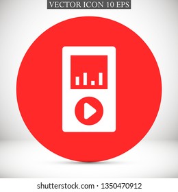player phone vector icon 10 eps