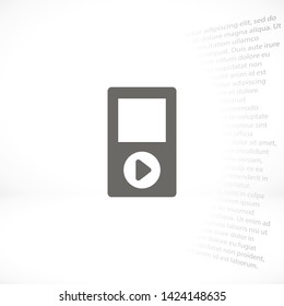 player phone vector icon 10 eps , Lorem ipsum Flat design