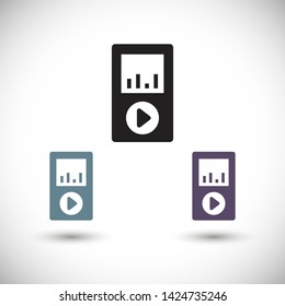 player phone vector icon 10 eps , Lorem ipsum Flat design