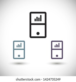 player phone vector icon 10 eps , Lorem ipsum Flat design