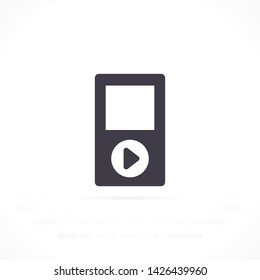 player phone vector icon 10 eps , Lorem ipsum Flat design