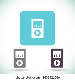 player phone vector icon 10 eps , Lorem ipsum Flat design