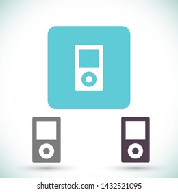 player phone vector icon 10 eps , Lorem ipsum Flat design
