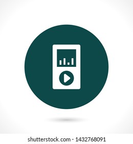 player phone vector icon 10 eps , Lorem ipsum Flat design