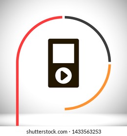 player phone vector icon 10 eps , Lorem ipsum Flat design