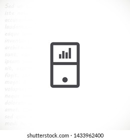 player phone vector icon 10 eps , Lorem ipsum Flat design