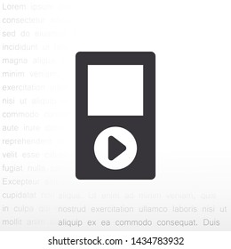 player phone vector icon 10 eps , Lorem ipsum Flat design