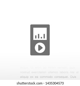 player phone vector icon 10 eps , Lorem ipsum Flat design