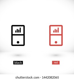 player phone vector icon 10 eps , Lorem ipsum Flat design