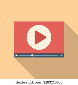 Player play icon flat vector. Web interface. Contact pin