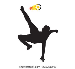 Player shot the fire ball Vector illustration design elements
