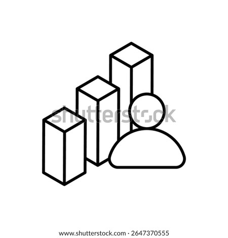 Player Stats Icon vector stock illustration