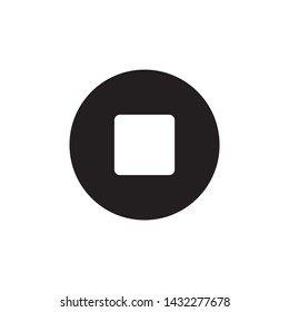 Player stop icon design vector