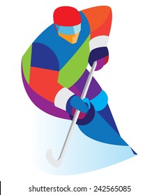 the player is a striker in ice hockey