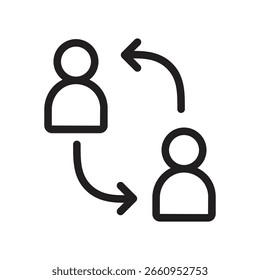 Ícone de contorno de Vetor de Substituição do Player. Arquivo Eps 10