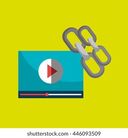 player template with chain isolated icon design, vector illustration  graphic 