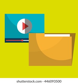 player template with folder isolated icon design, vector illustration  graphic 