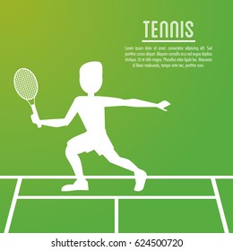 Player of tennis sport design