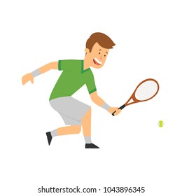 player in tennis. vector isolated illustration.