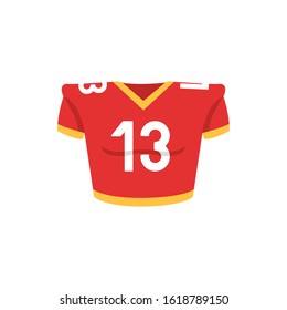 Player tshirt design, American football super bowl sport hobby competition game training equipment tournement and play theme Vector illustration