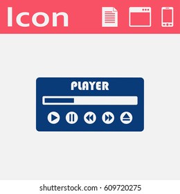 player ui vector flat icon 