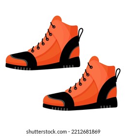 Player uniform, orange sneakers. 3x3 Basketball sport equipment. Summer games. Vector cartoon isolated illustration.