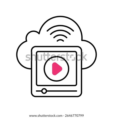 Player Vector Filled outline illustration style icon. EPS 10 file