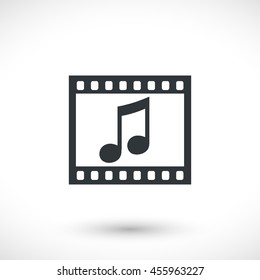 Player vector icon.  Graphic symbol for web design, logo. Gray glyph on a white background. Isolated sign.