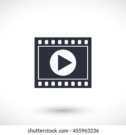 Player vector icon.  Graphic symbol for web design, logo. Gray glyph on a white background. Isolated sign.