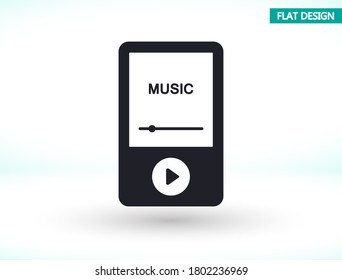 Player Vektorsymbol , lorem ipsum Flaches Design