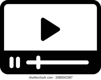player vector illustration isolated on a transparent background. glyph vector icons for concept or web graphics.