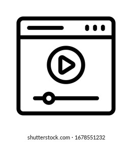 player vector thin line icon 