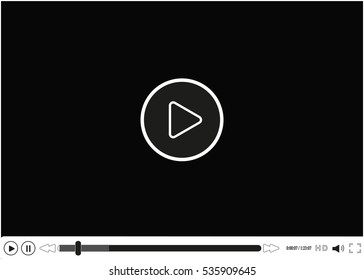 player, video player.Video player for web, vector illustration