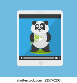 Player for Web and app for tablets with panda
