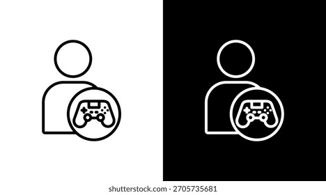 Player White Icon Set Vector