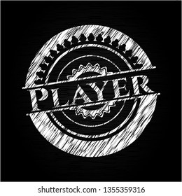 Player written with chalkboard texture