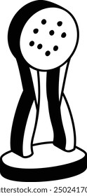 Player of the Year Bowling Ball vector icon design, token of recognition symbol, Expression of gratitude sign, distinctive insignia stock illustration, Golf Championship Trophy isometric concept