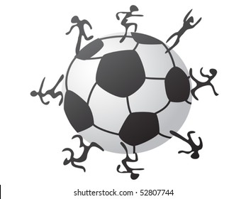 players around the soccer