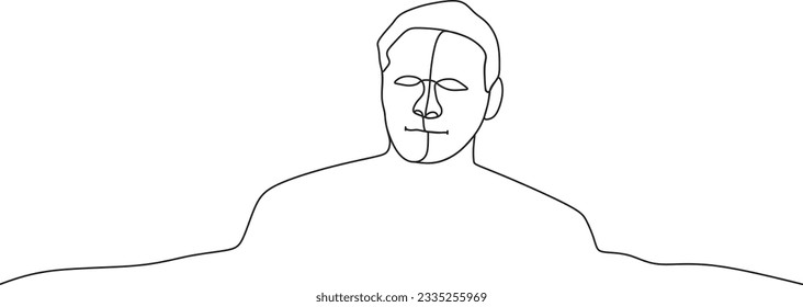 the player's face is drawn with one line