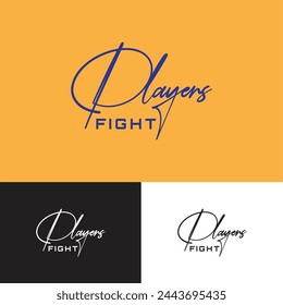 Players fight logo design. New Creative logo design for you.