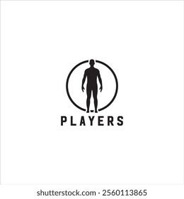 The Players logo with a black human icon on a white background