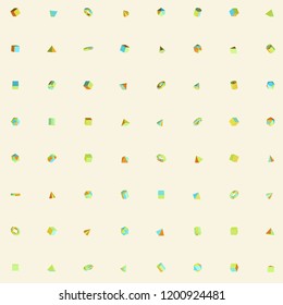 Playful 3D Geometric Shapes Set Pattern Isolated on Bright Background. Science of Math and Geometry