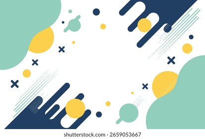 A playful abstract background with geometric elements