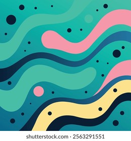 A Playful Abstract Design With Waves